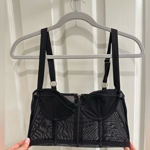 White Fox Boutique Mesh Lined Corset Top